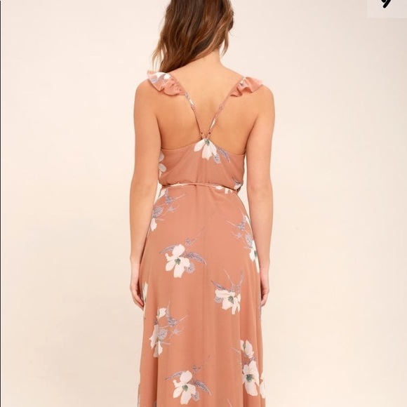 Rose floral wrap dress. New, never worn with tags! - Picture 3 of 7